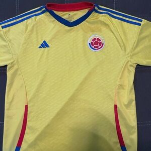 Adidas Yellow Jersey with Blue Trim